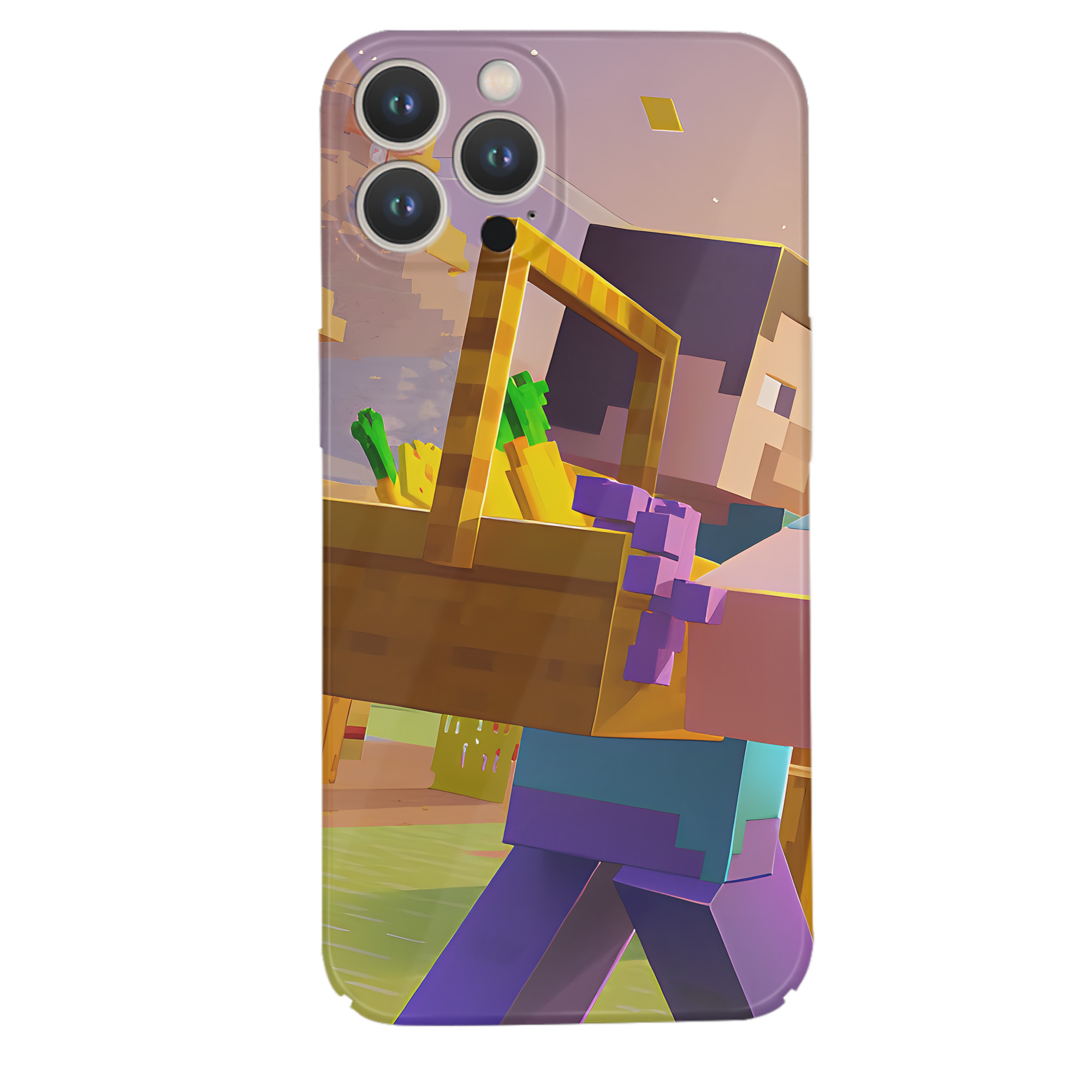 （画像用） マインクラフト ブロックの世界 Minecraft MC Block world 【iPhone 14シリーズ対応】ハードケース